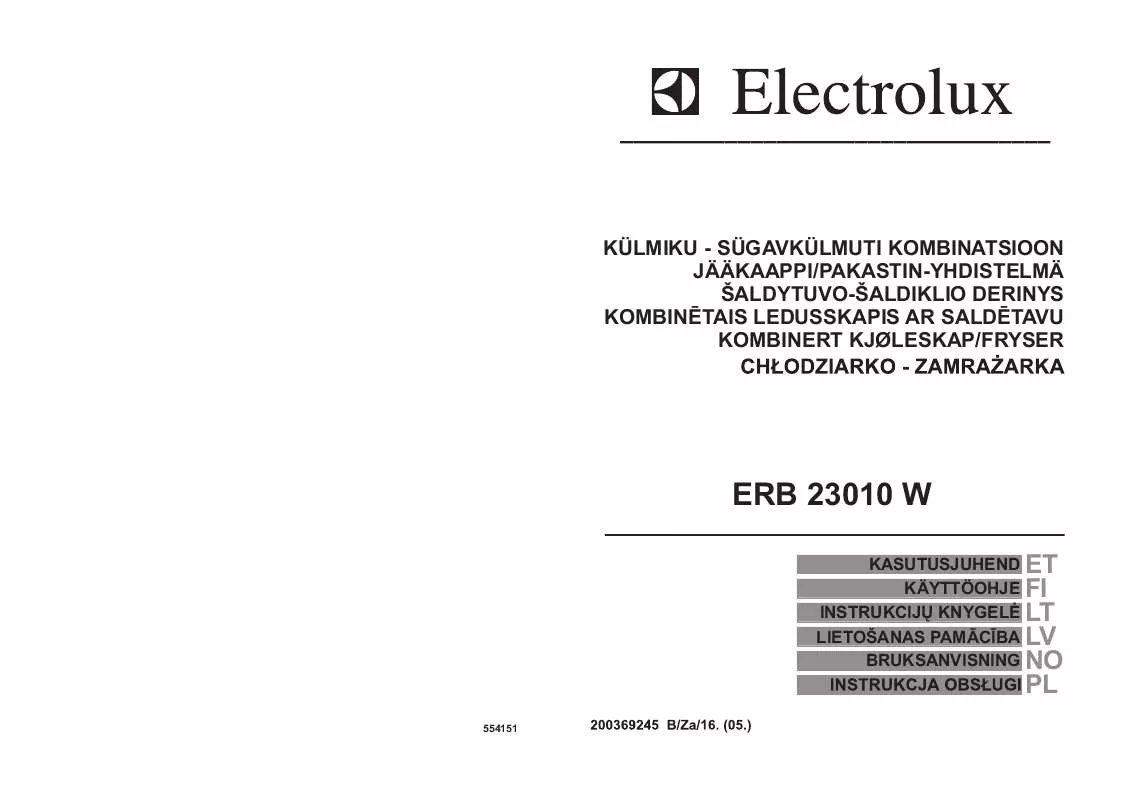 Mode d'emploi AEG-ELECTROLUX ERB23010W