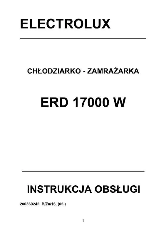 Mode d'emploi AEG-ELECTROLUX ERD17000W