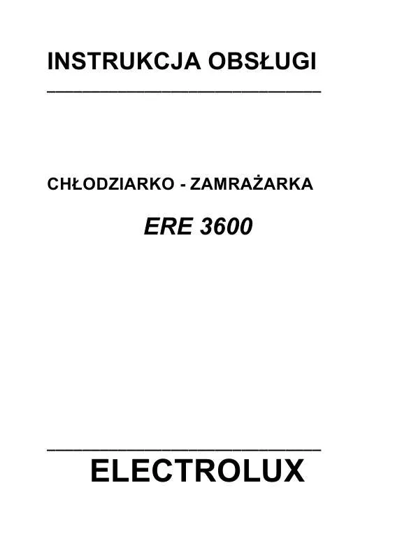 Mode d'emploi AEG-ELECTROLUX ERE3600
