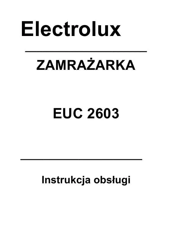 Mode d'emploi AEG-ELECTROLUX EUC2603