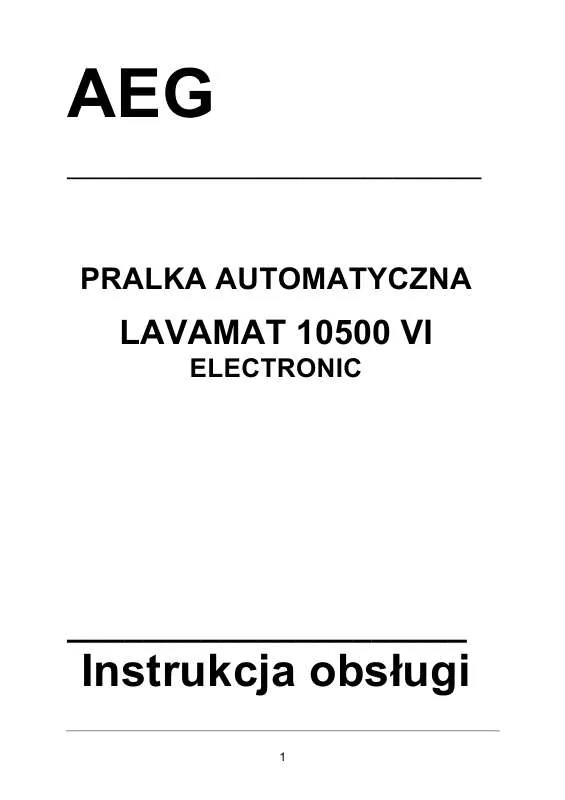 Mode d'emploi AEG-ELECTROLUX L10500VI