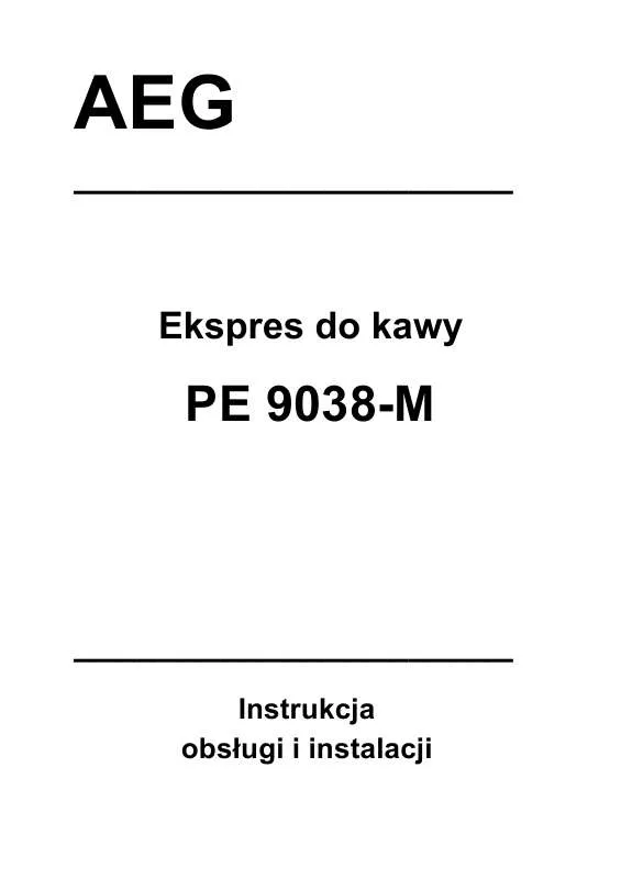 Mode d'emploi AEG-ELECTROLUX PE9038-M