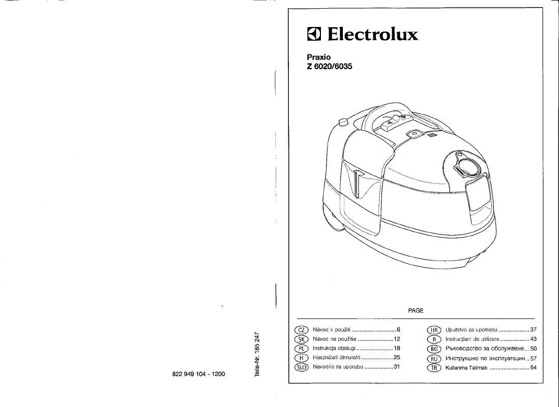 Mode d'emploi AEG-ELECTROLUX Z6035