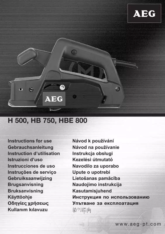 Mode d'emploi AEG HB 750