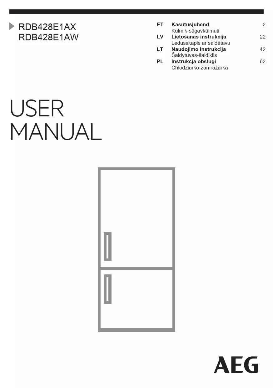 Mode d'emploi AEG RDB428E1AX