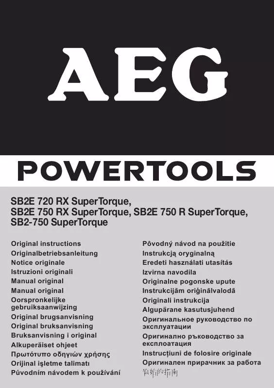 Mode d'emploi AEG SB2E 720 RX SUPERTORQUE