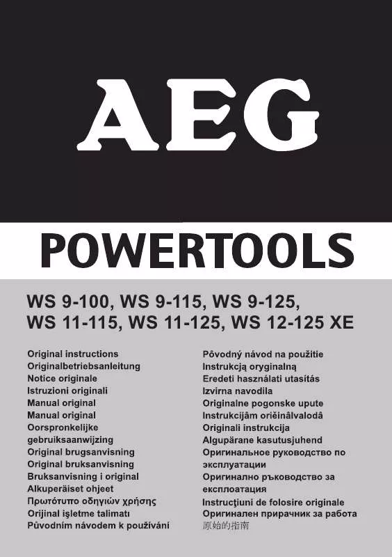 Mode d'emploi AEG WS 11-115