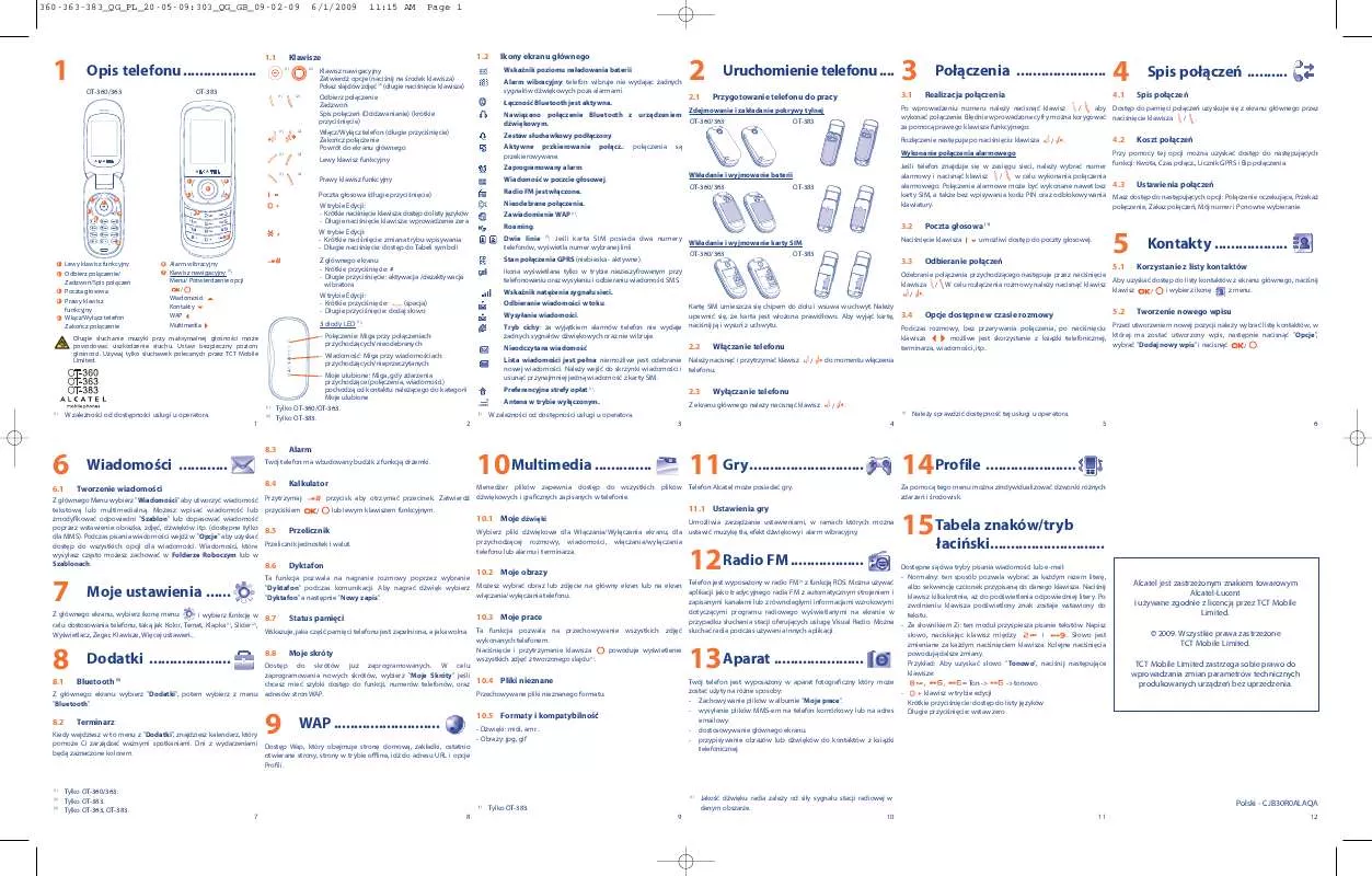 Mode d'emploi ALCATEL OT-360A