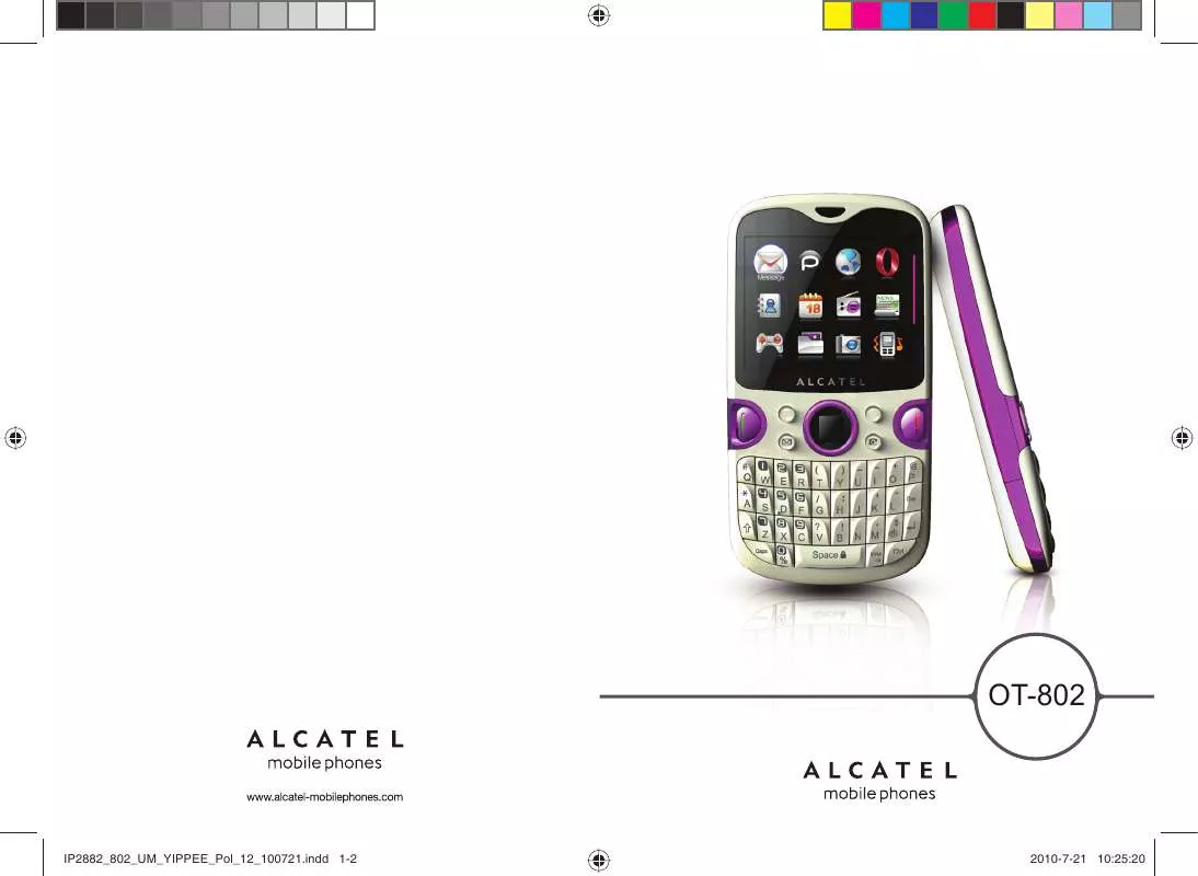 Mode d'emploi ALCATEL OT-802