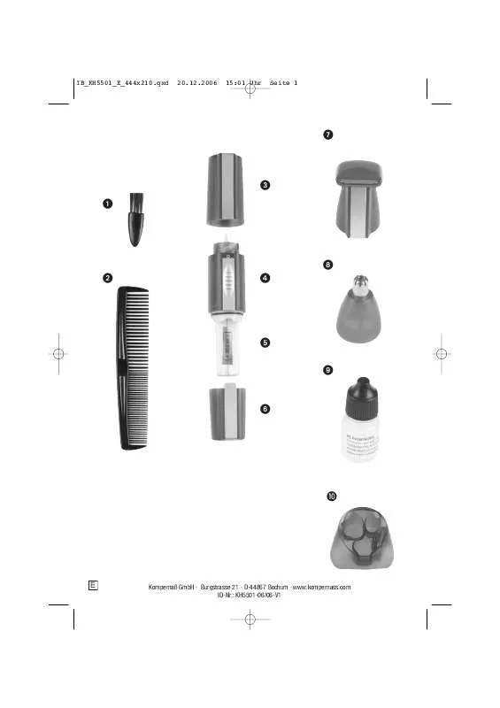 Mode d'emploi BALANCE KH 5501 NOSE, EAR AND SIDEBURN TRIMMER