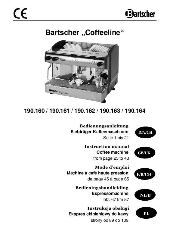 Mode d'emploi BARTSCHER 190.161