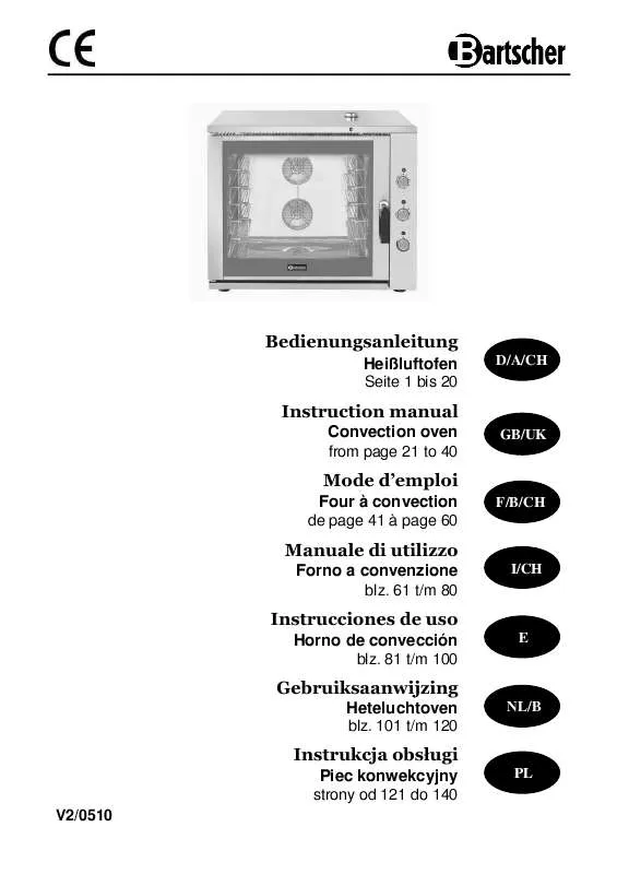 Mode d'emploi BARTSCHER 206.772