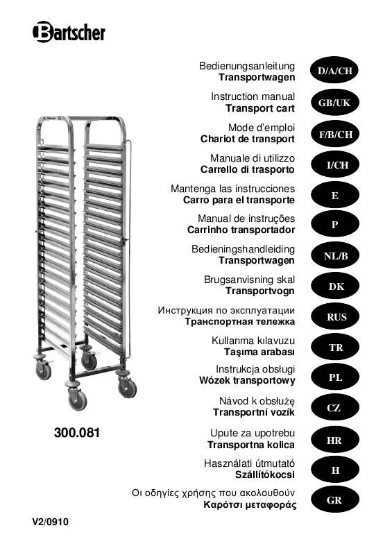 Mode d'emploi BARTSCHER 300081