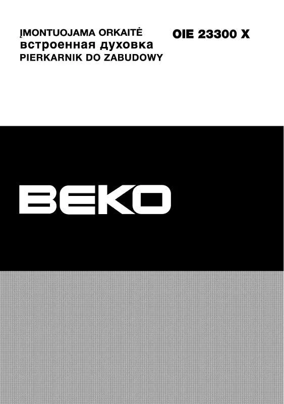 Mode d'emploi BEKO OIE 23300