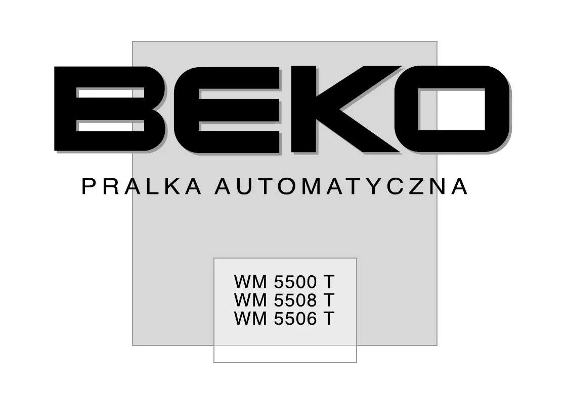 Mode d'emploi BEKO WM 5500 T