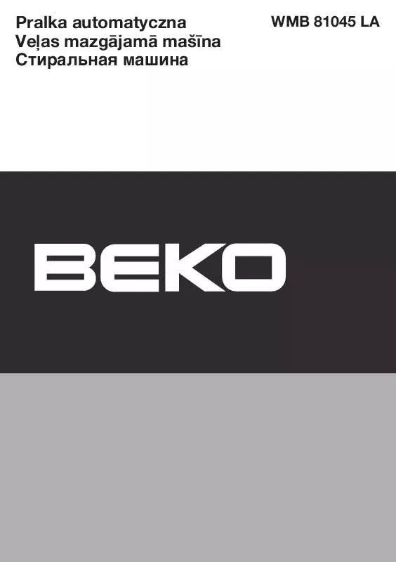 Mode d'emploi BEKO WMB 81045 LA