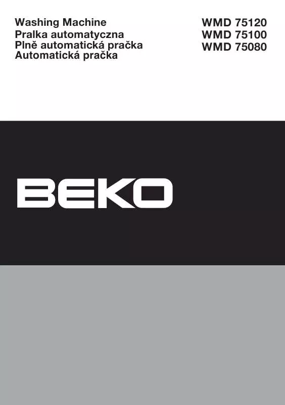 Mode d'emploi BEKO WMD 75080