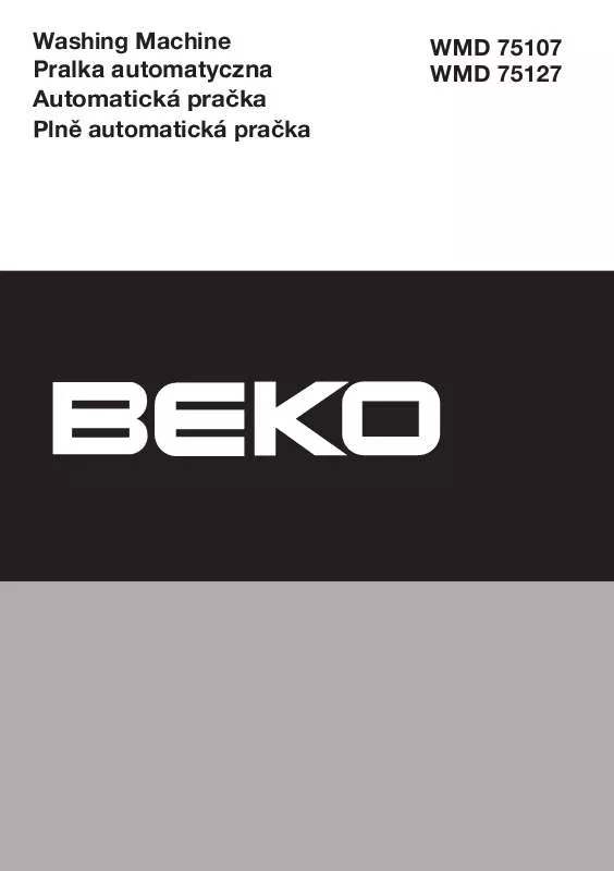 Mode d'emploi BEKO WMD 75127