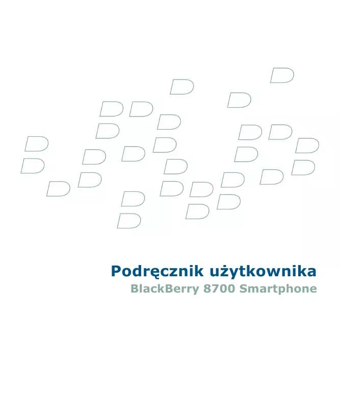 Mode d'emploi BLACKBERRY 8700