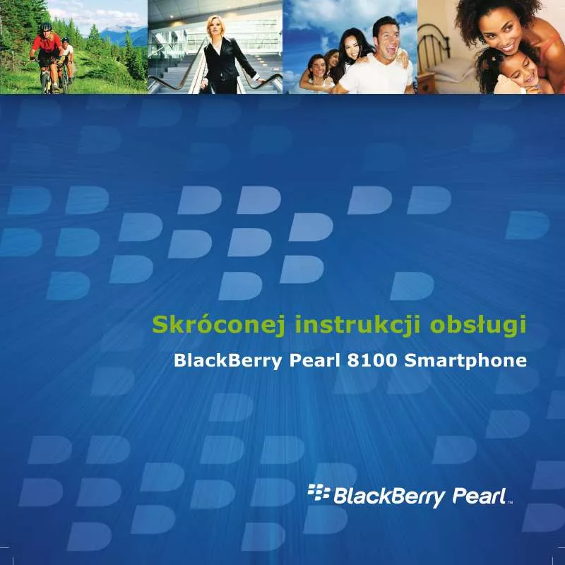 Mode d'emploi BLACKBERRY PEARL 8100