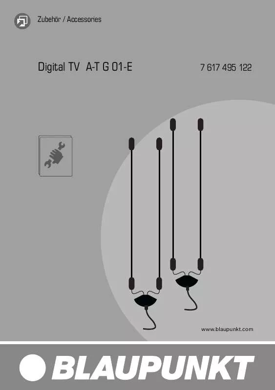 Mode d'emploi BLAUPUNKT DIGITAL TV A-T G 01-E DVB-T