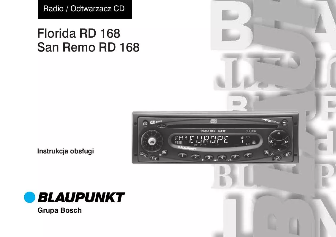 Mode d'emploi BLAUPUNKT FLORIDA RD 168