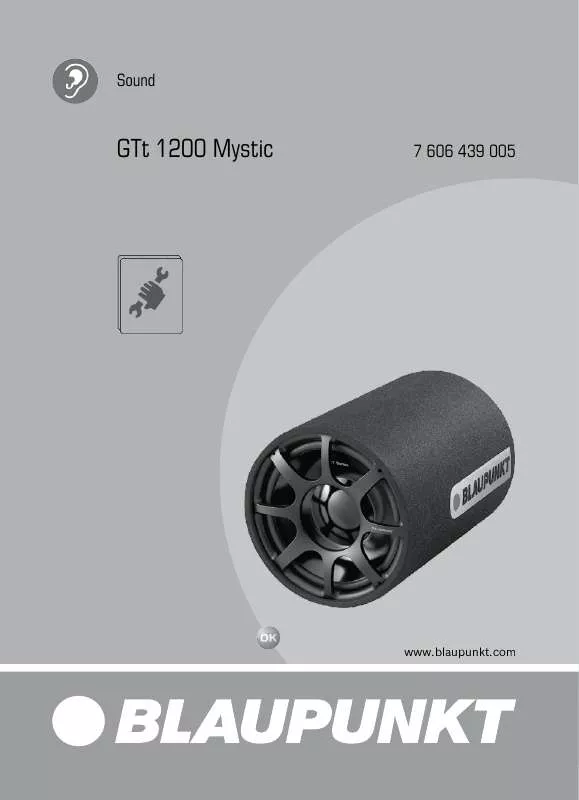 Mode d'emploi BLAUPUNKT GTT 1200 MYSTIC SERIES