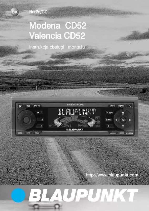 Mode d'emploi BLAUPUNKT VALENCIA CD52