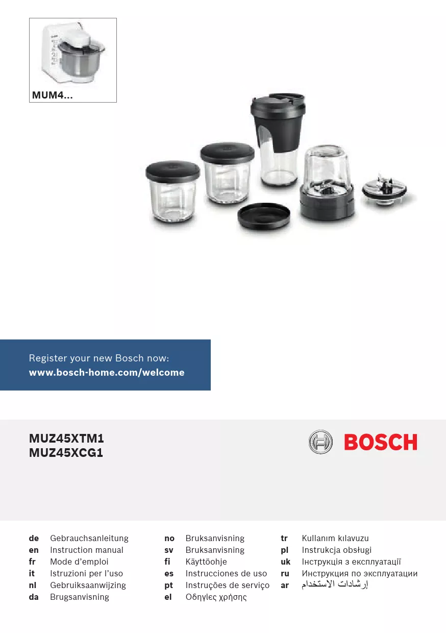 Mode d'emploi BOSCH MUM48A11