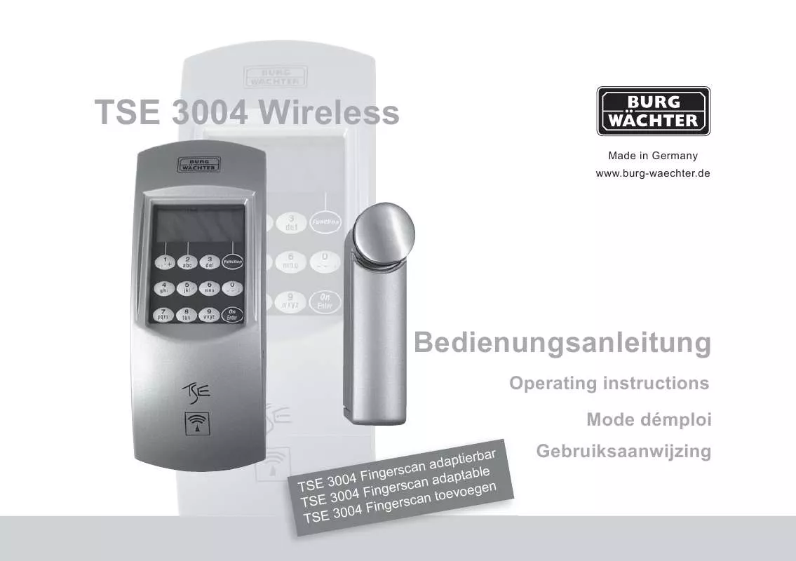 Mode d'emploi BURG WATCHER TSE 3004 WIRELESS