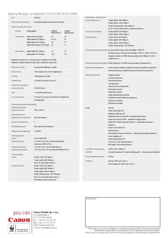 Mode d'emploi CANON CLC 5100