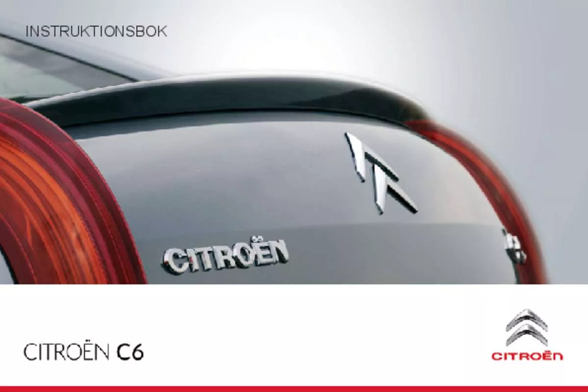 Mode d'emploi CITROEN C6 2011