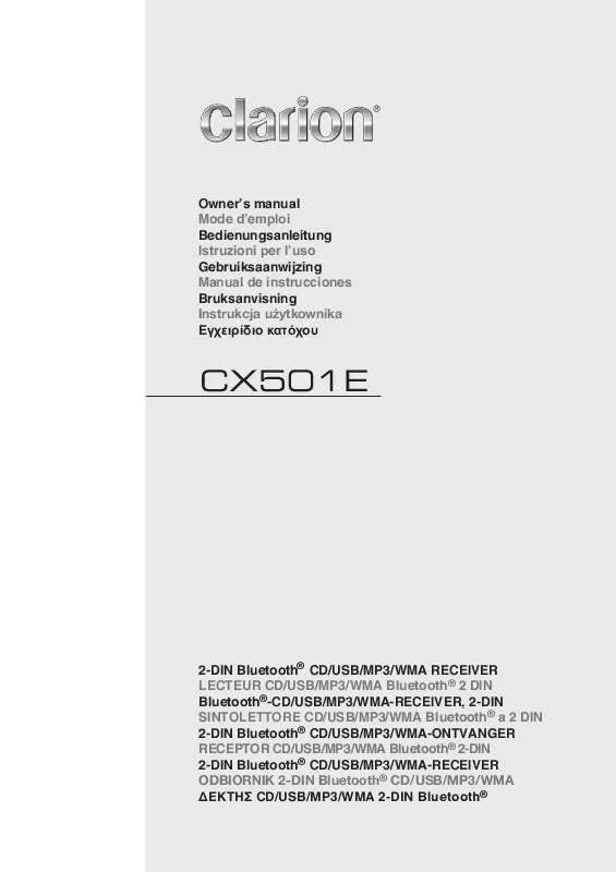 Mode d'emploi CLARION CX501E