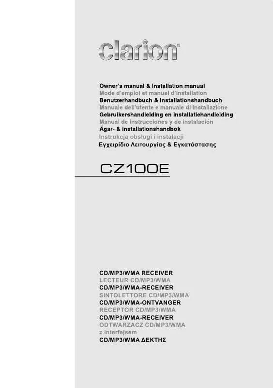 Mode d'emploi CLARION CZ100EG