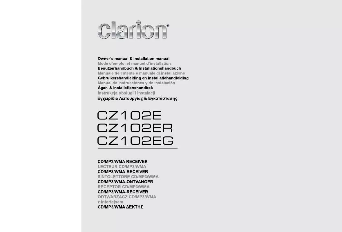 Mode d'emploi CLARION CZ102EA