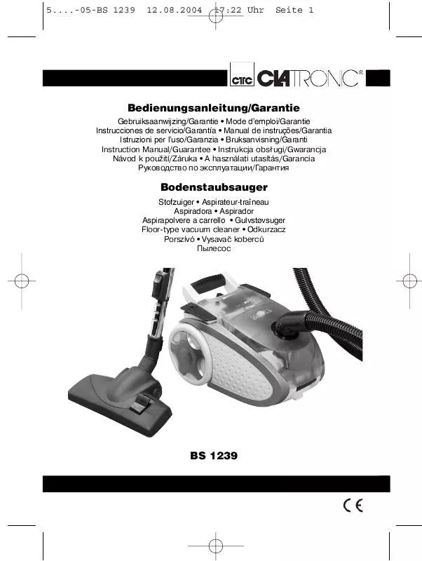 Mode d'emploi CLATRONIC BS 1239