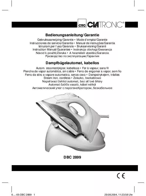 Mode d'emploi CLATRONIC DBC 2899