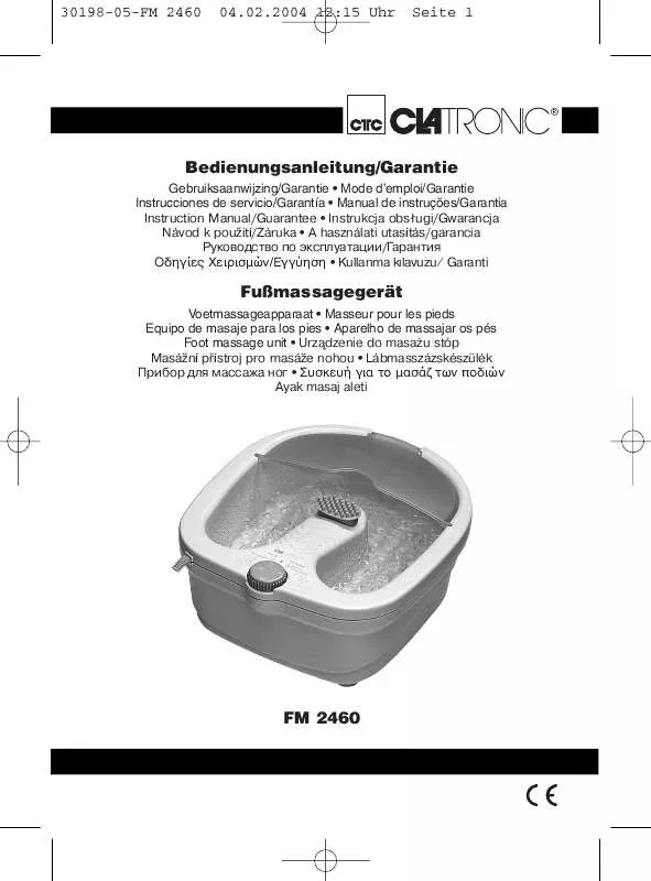 Mode d'emploi CLATRONIC FM 2460