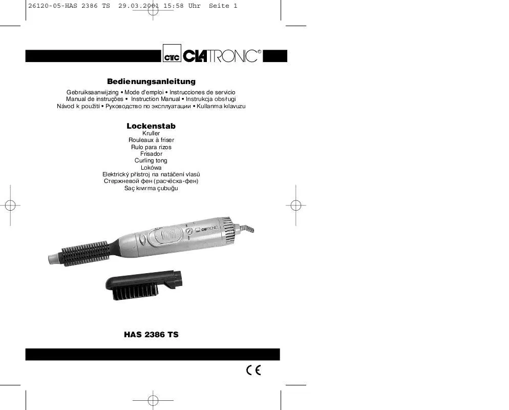 Mode d'emploi CLATRONIC HAS 2386