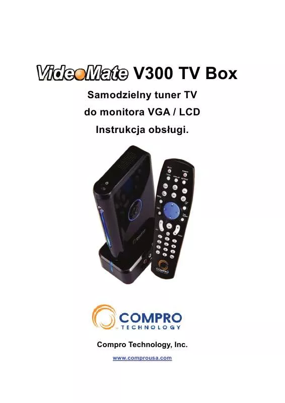 Mode d'emploi COMPRO V300 TV BOX