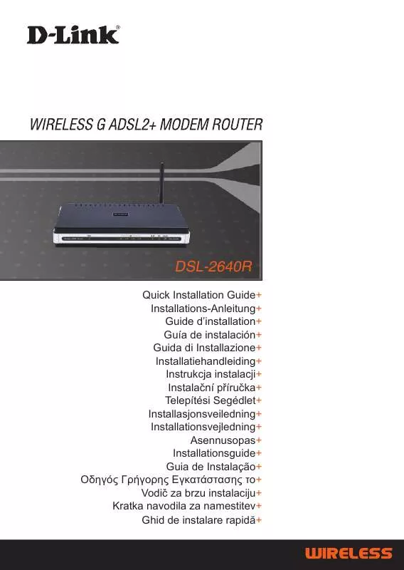 Mode d'emploi D-LINK DSL-2640R