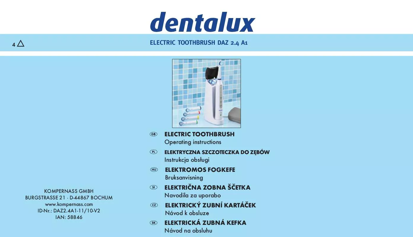 Mode d'emploi DENTALUX DAZ 2.4 A1