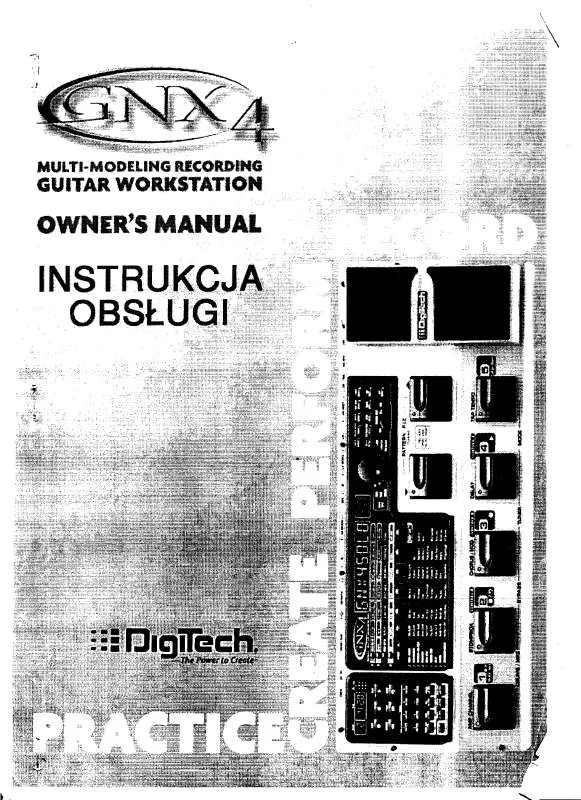 Mode d'emploi DIGITECH GNX 4