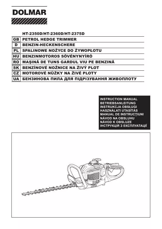 Mode d'emploi DOLMAR HT-2375D