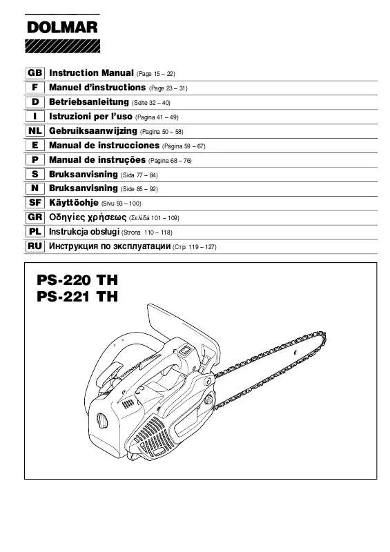 Mode d'emploi DOLMAR PS-221 TH