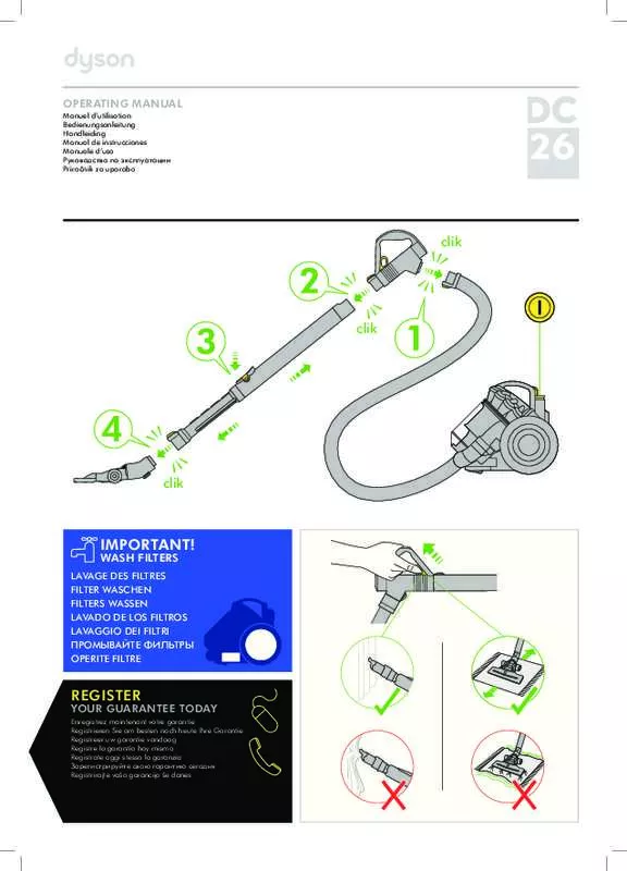 Mode d'emploi DYSON DC26 CARBON FIBRE