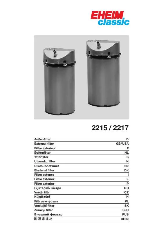 Mode d'emploi EHEIM 2215