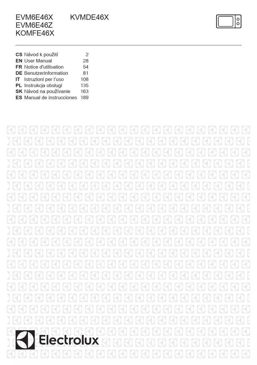 Mode d'emploi ELECTROLUX KVMDE46X