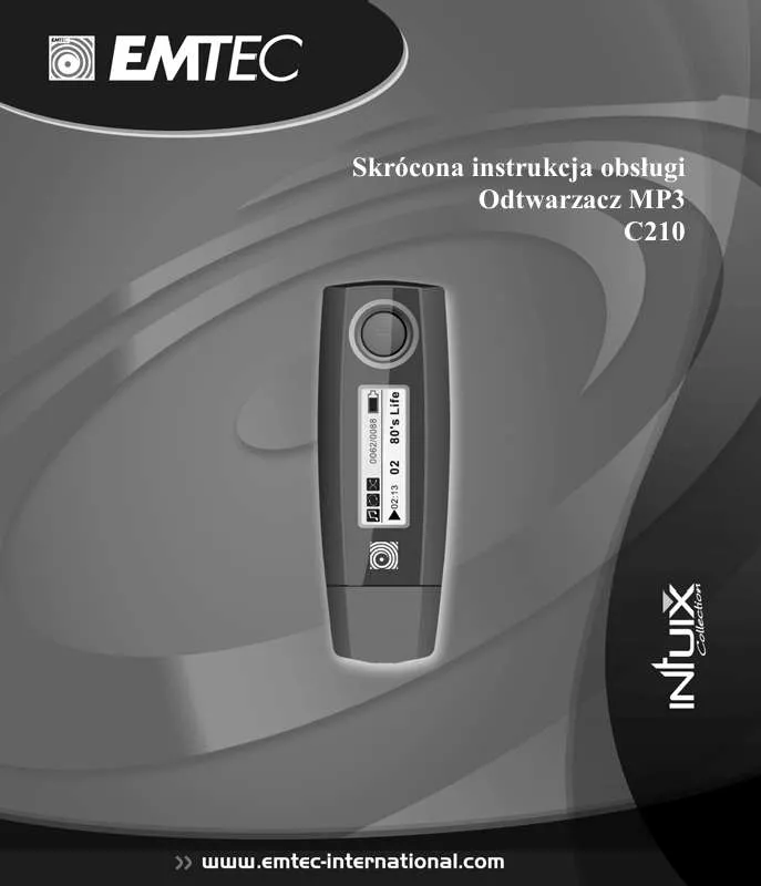Mode d'emploi EMTEC LECTEUR MP3 C210