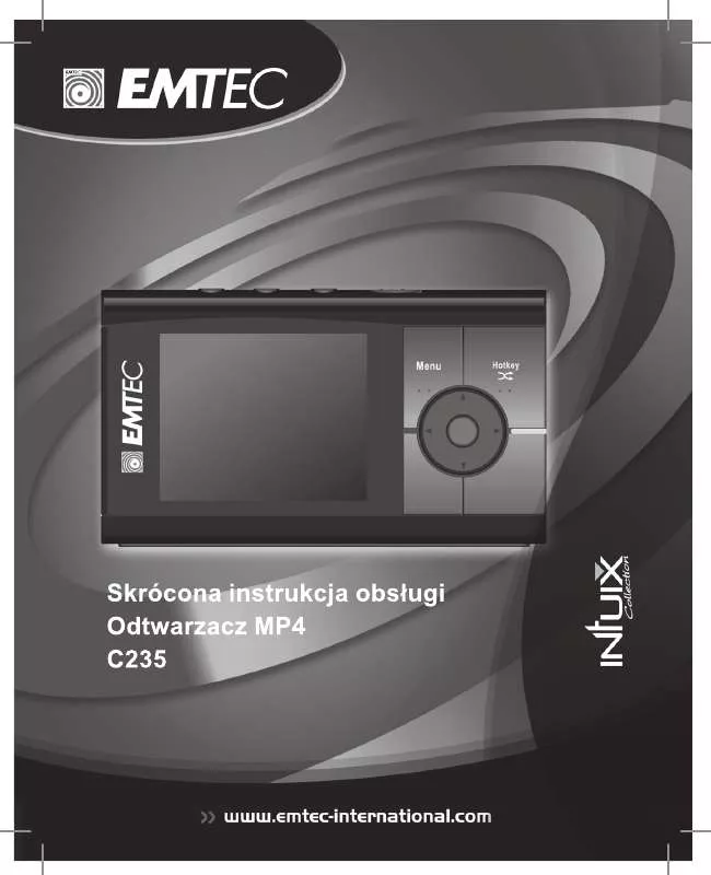 Mode d'emploi EMTEC LECTEUR MP4 C235